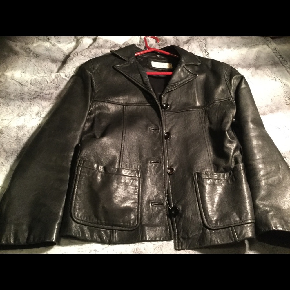 Soft Leather moto jacket from Jones New York,